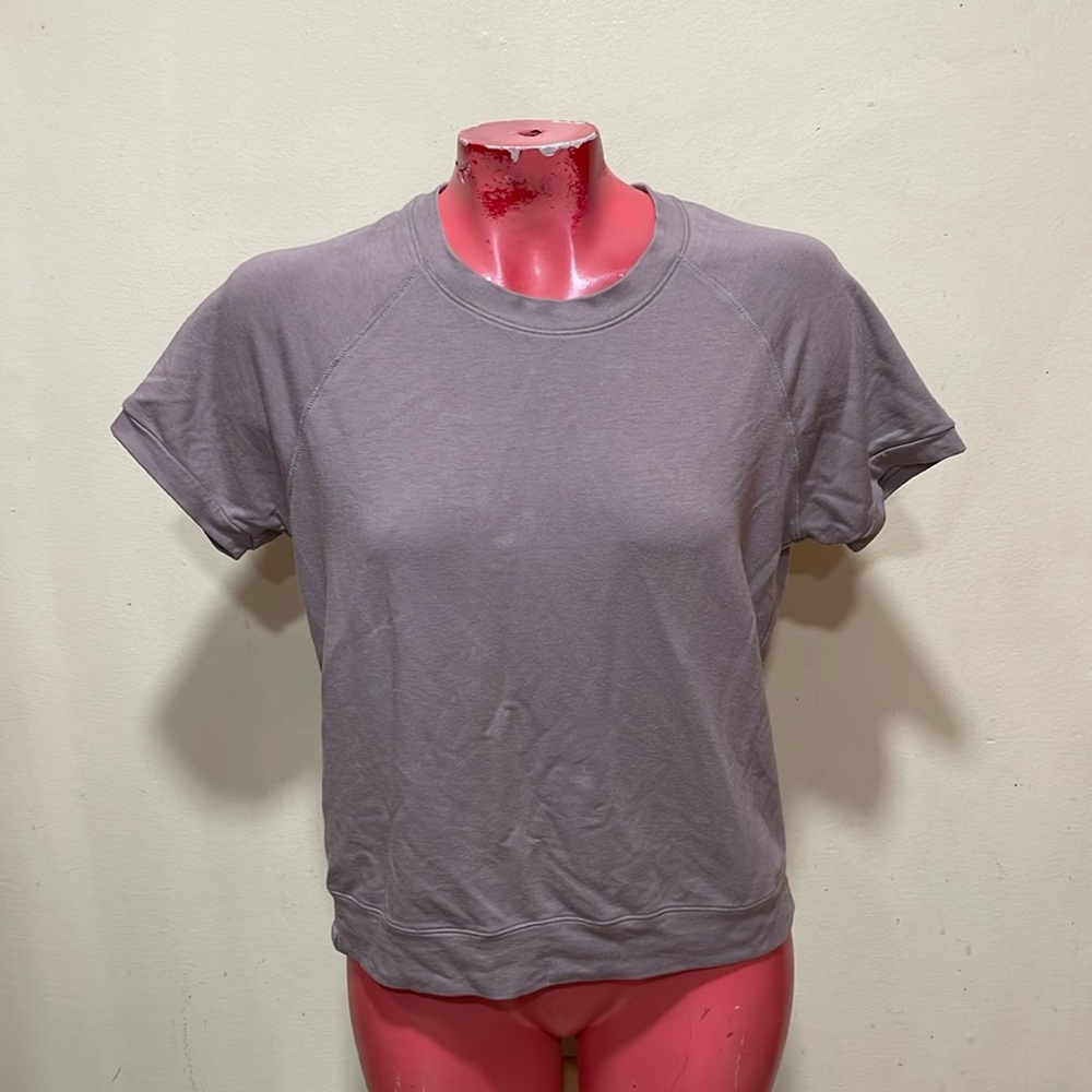 Barefoot Dreams Smoky Gray Color Softest S/S Top Lightweight Sweatshirt Material